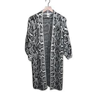 AKEMI +KIN fuzzy oversized open front cardigan OS